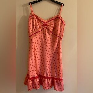 Betsey Johnson Forever 21 Pink Floral Lace Chemise dress